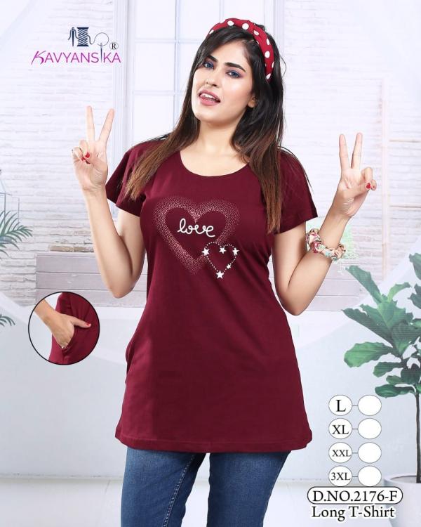 Kavyansika Long Top 2176 Designer Hosiery Cotton Long T Shirt